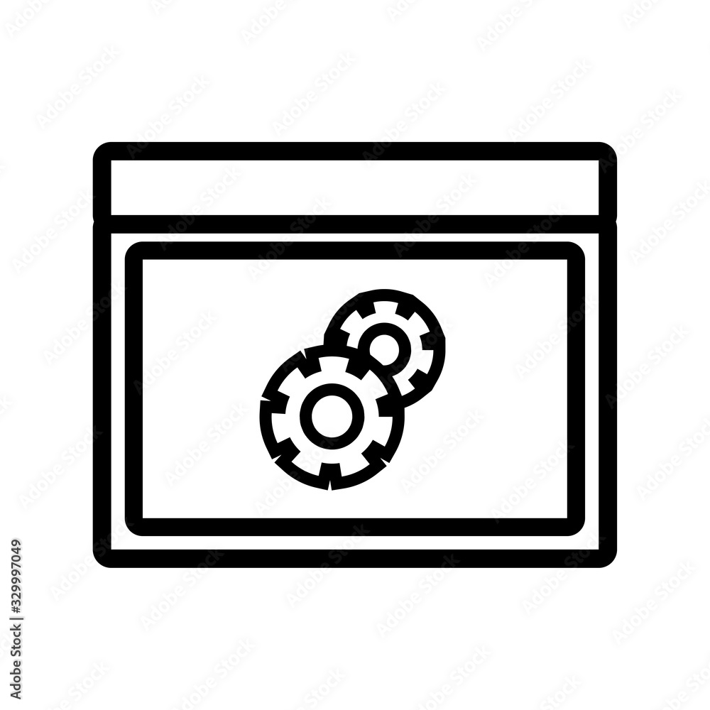 webpage template with gears line style webpage template with gears line style
