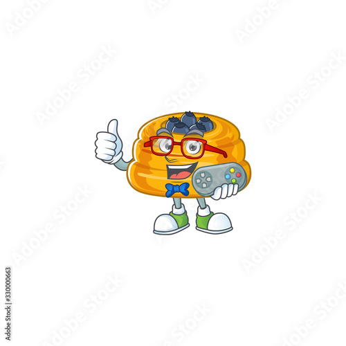 Talented kataifi gamer mascot design using controller