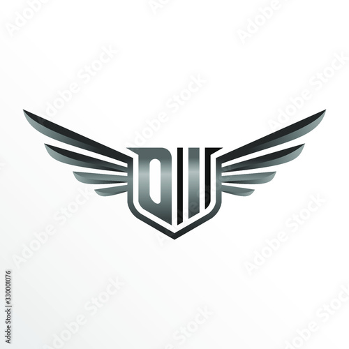 Initial Letter OI with Wings