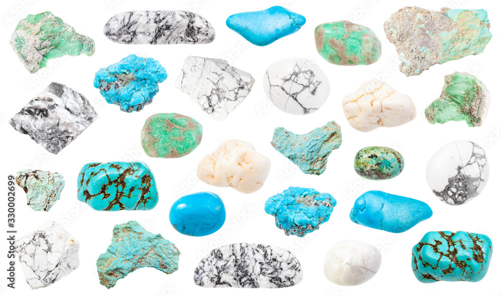 set of Turquoise and natural imitation gemstones set of Turquoise and natural imitation gemstones