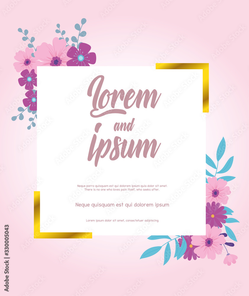 Obraz premium flowers wedding, flower romantic ornament card