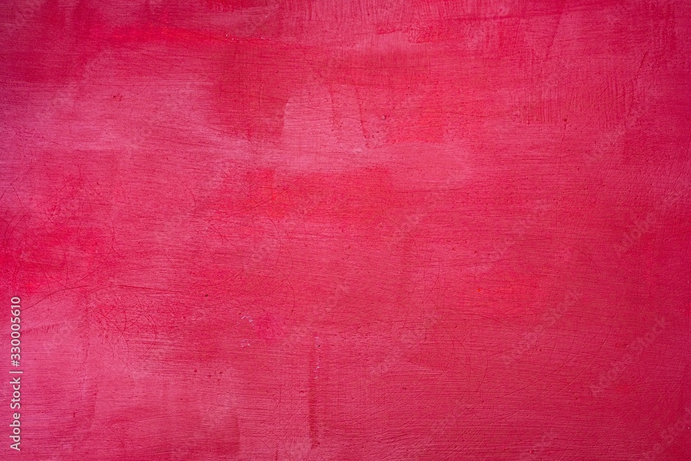 Fototapeta premium Close up Texture Red color paint Brush marks stroke for paper graphic design on background