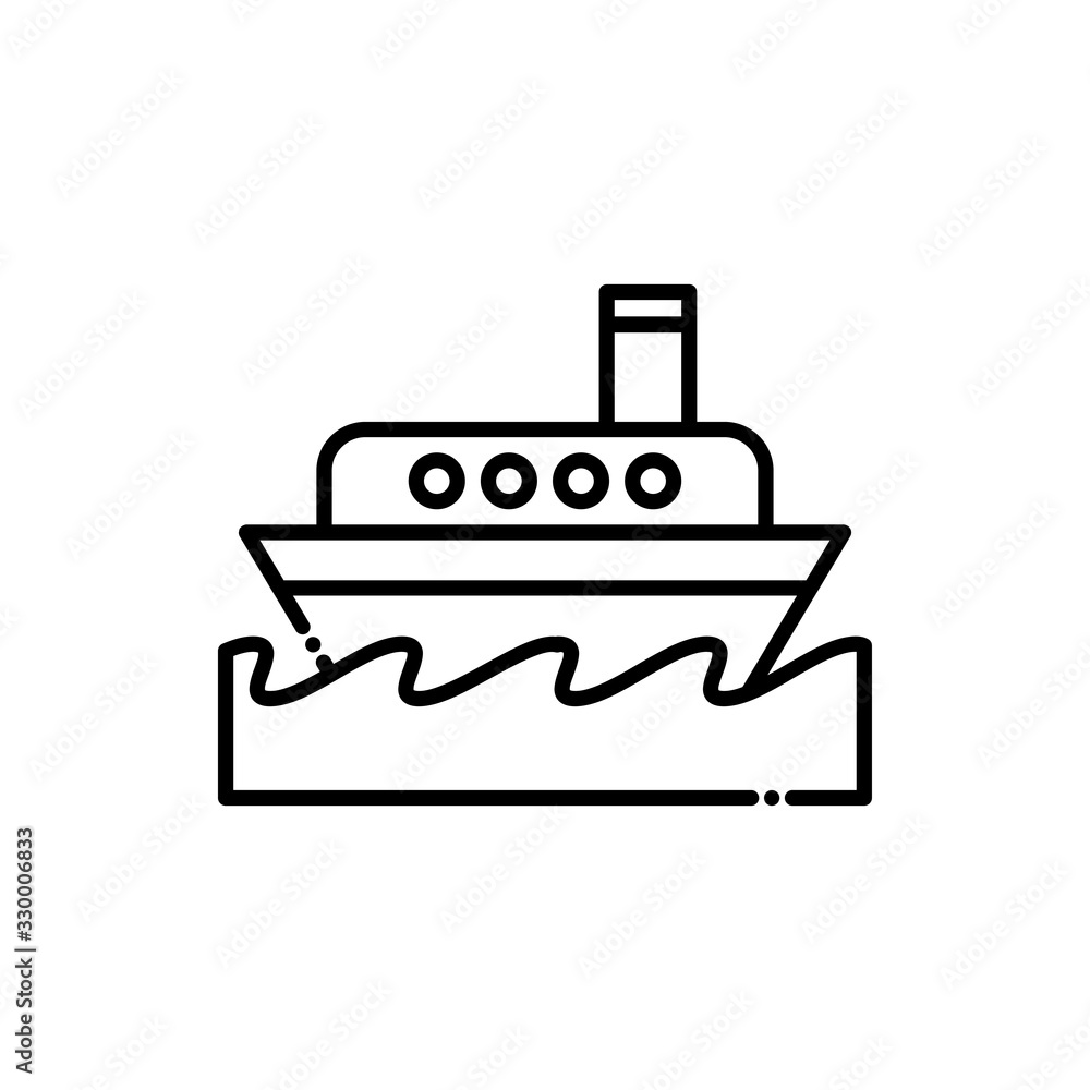Ship Vector Icon Line style Illustrations. Ship Vector Icon Line style Illustrations.