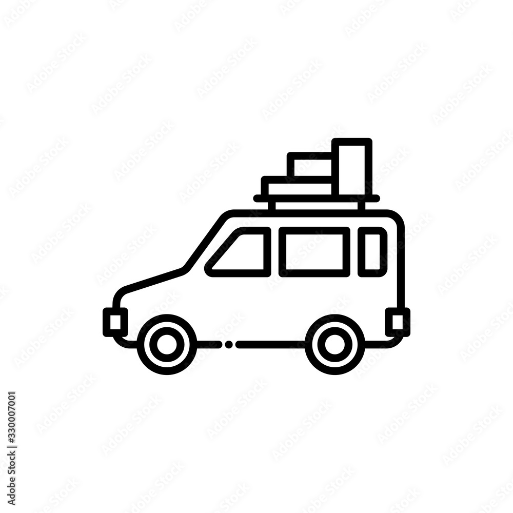 Van Vector Icon Line style Illustrations. Van Vector Icon Line style Illustrations.