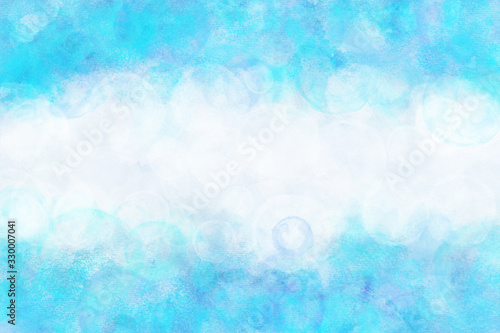 空 雲 夏 ブルー 水彩 背景