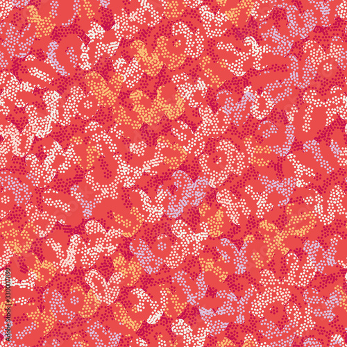 Abstract red seamless vector textured pattern. Decorative unisex surface print design. Great for fabrics, stationery and packaging. photo