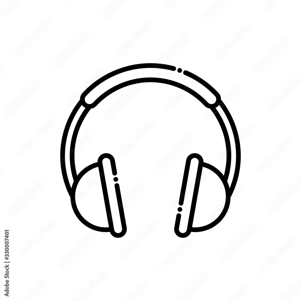 Headphones Vector Icon Line style Illustrations. Headphones Vector Icon Line style Illustrations.