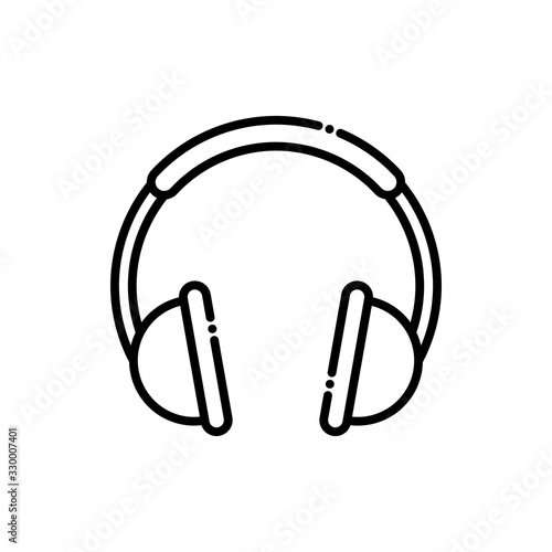 Headphones  Vector Icon Line style Illustrations.