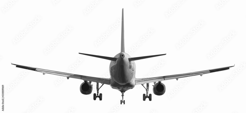 vector illustration of big commercial airplane vector illustration of big commercial airplane