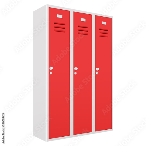 Red lockers row