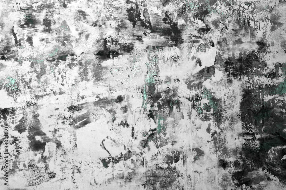 teal, sea-green very much shabby desk paint texture - fantastic abstract photo background
