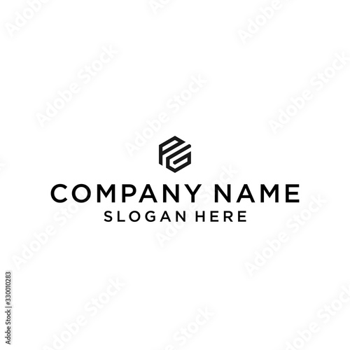 pg logo icon design vector