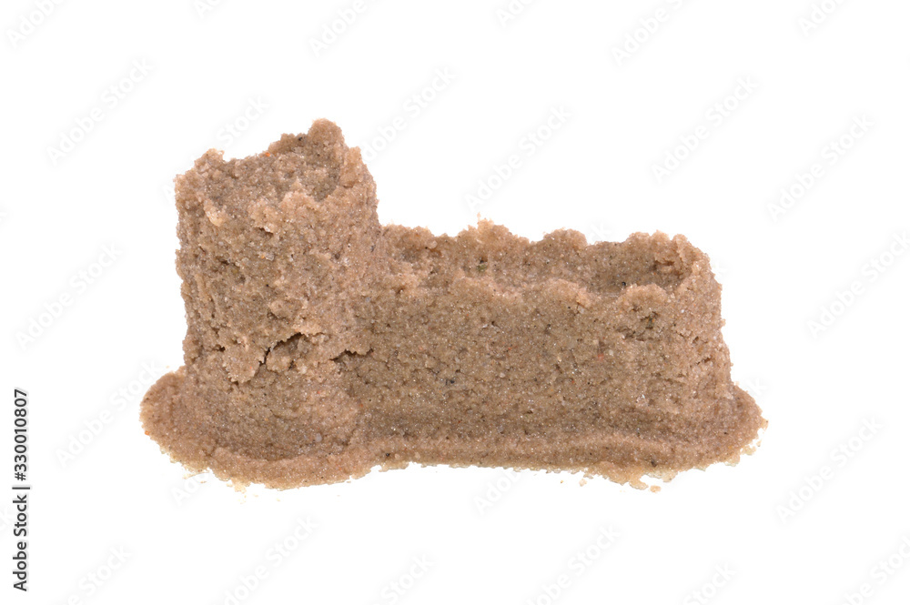 wet sand isolated on white background wet sand isolated on white background