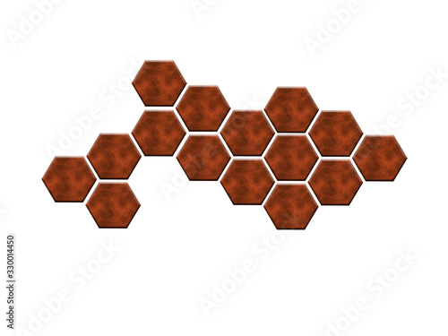 Brown Hexagon Texture 