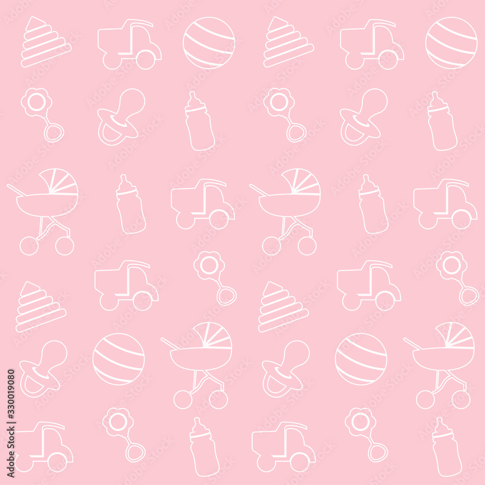 Baby toys seamless pattern. Baby toys seamless pattern.