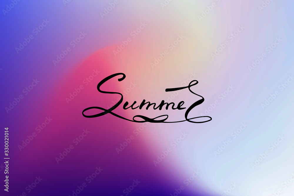 summer vector calligraphy lettering