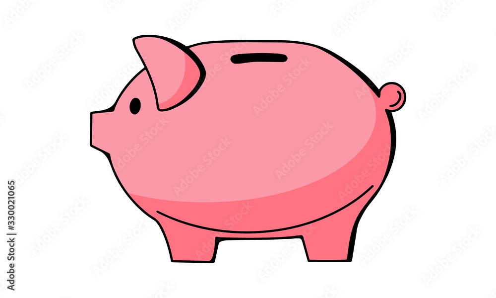 Fototapeta premium piggy bank for money saving vector