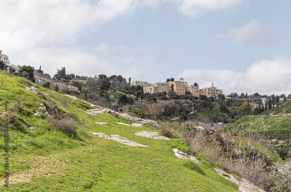 Gey Ben Hinnom Park - called in the Holy Books as the Blazing Inferno in Jerusalem city in Israel Gey Ben Hinnom Park - called in the Holy Books as the Blazing Inferno in Jerusalem city in Israel