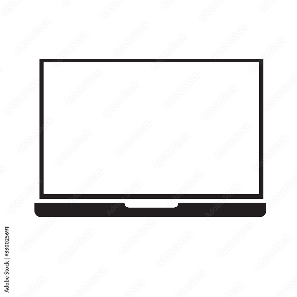 Laptop computer screen icon isolated on white background Laptop computer screen icon isolated on white background