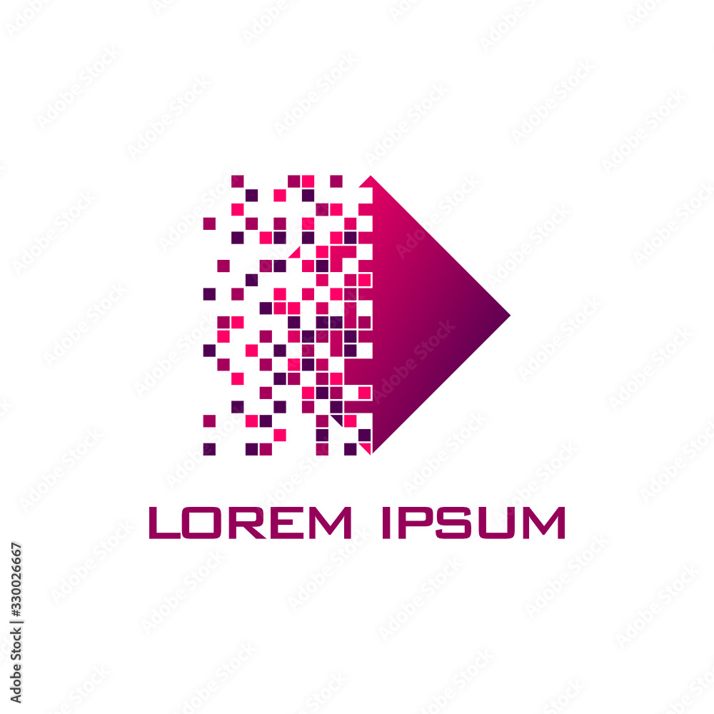 square icon design. Pixel logo vector square icon design. Pixel logo vector