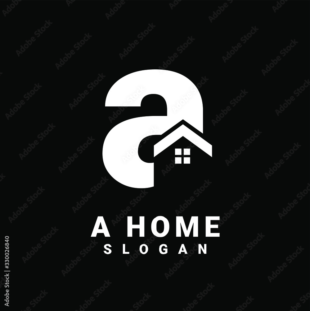 house with letter a logo initial design house with letter a logo initial design