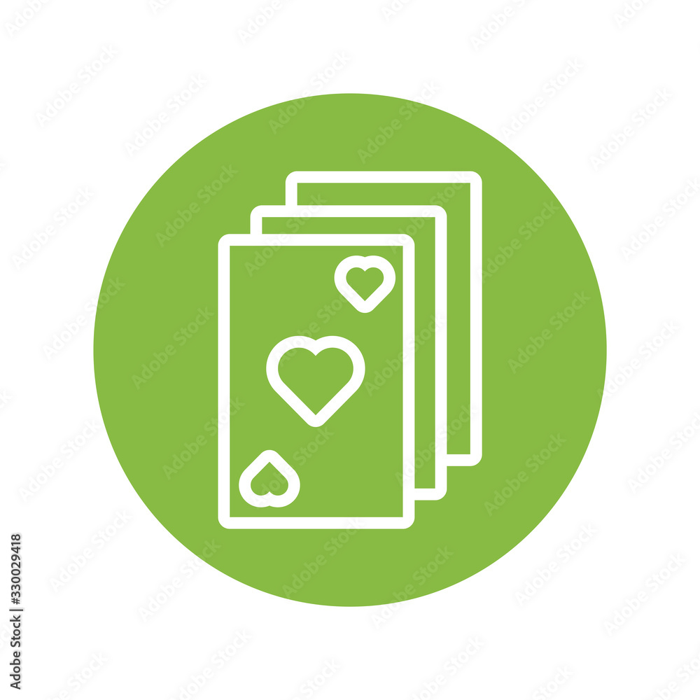 poker cards with heart ace line style poker cards with heart ace line style