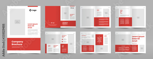 modern red business brochure design template