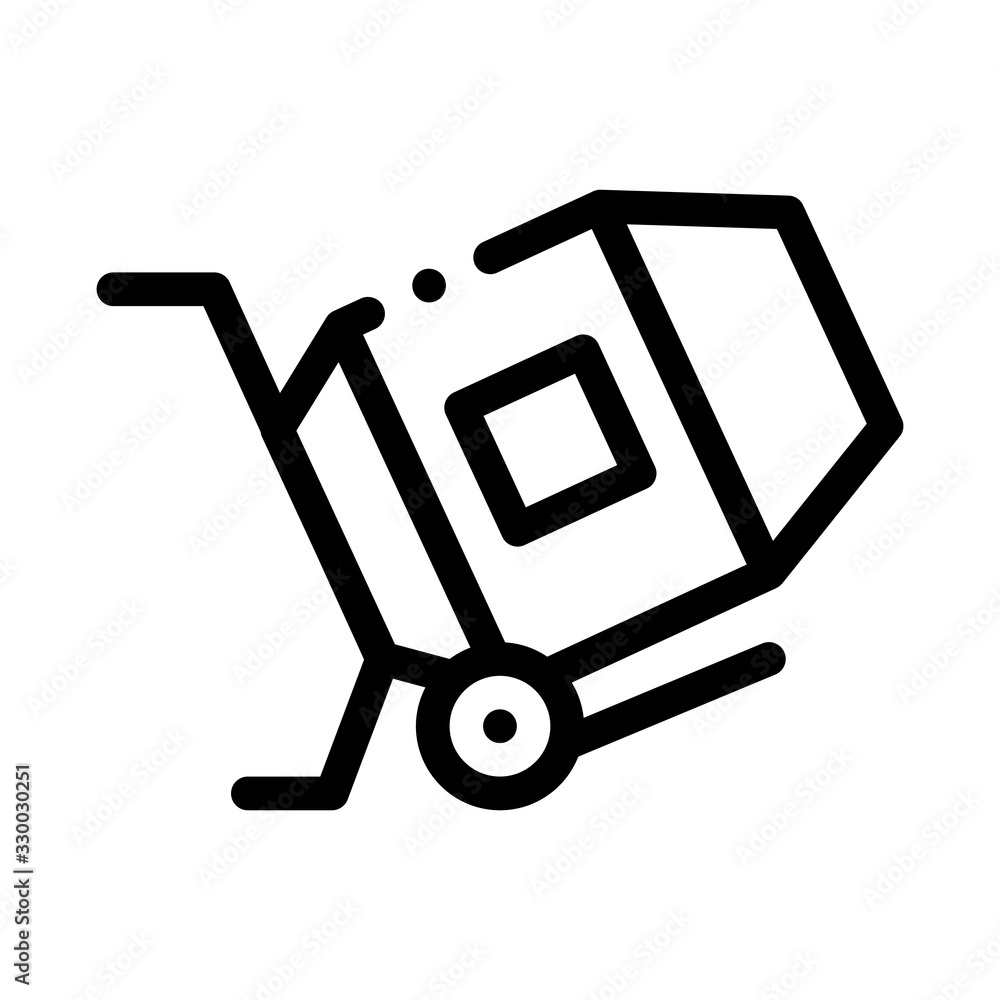 Cement Mixer Icon Vector. Outline Cement Mixer Sign. Isolated Contour Symbol Illustration Cement Mixer Icon Vector. Outline Cement Mixer Sign. Isolated Contour Symbol Illustration