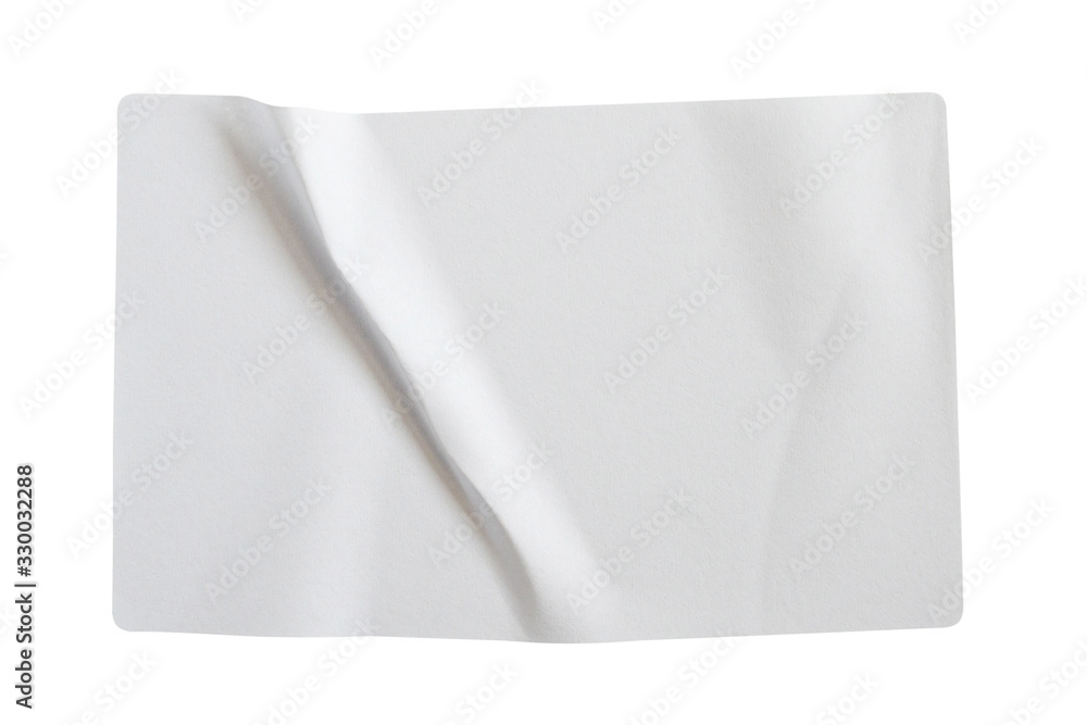 Paper sticker label isolated on white background Paper sticker label isolated on white background