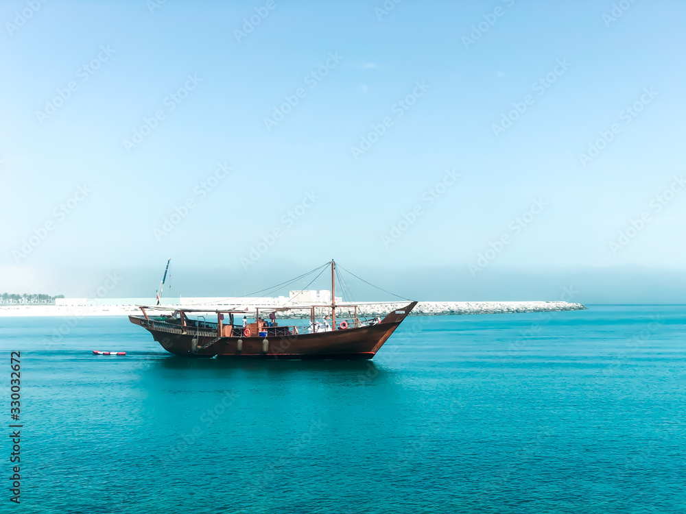 Boat on the blue sea (emirates)