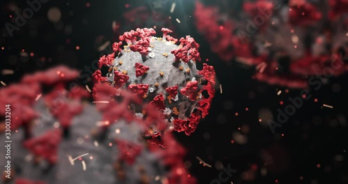 3D illustration of coronavirus photo