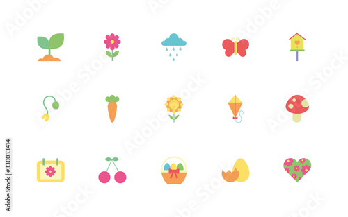 bundle of spring set icons