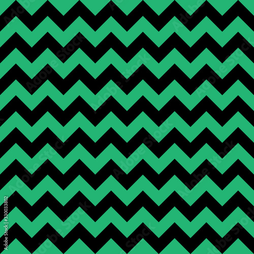 Abstract black and green geometric zigzag texture. Vector illustration.