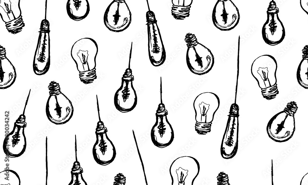 sketched lamp icons set, lamp pencil line vector sketched lamp icons set, lamp pencil line vector
