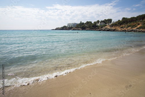 Ibiza Balearic islands Spain on June 19  2019  Cala Llenya cove.