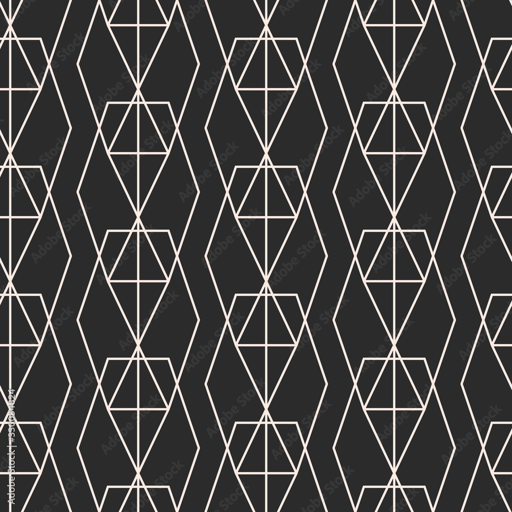 Retro geometric seamless pattern