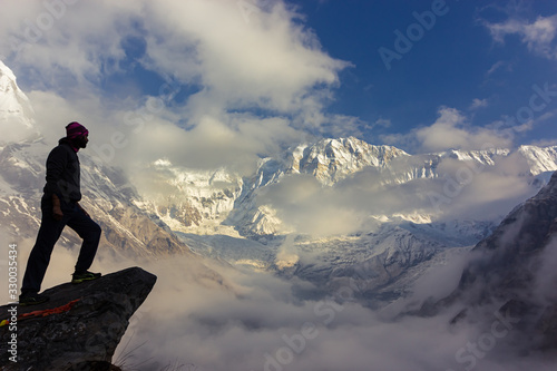 Annapurna massif from the base camp, Nepal photo