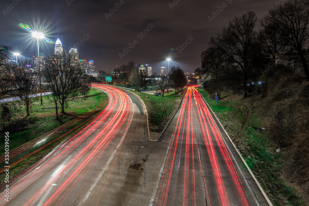 Fototapeta premium Downtown of Charlotte North Carolina skyline