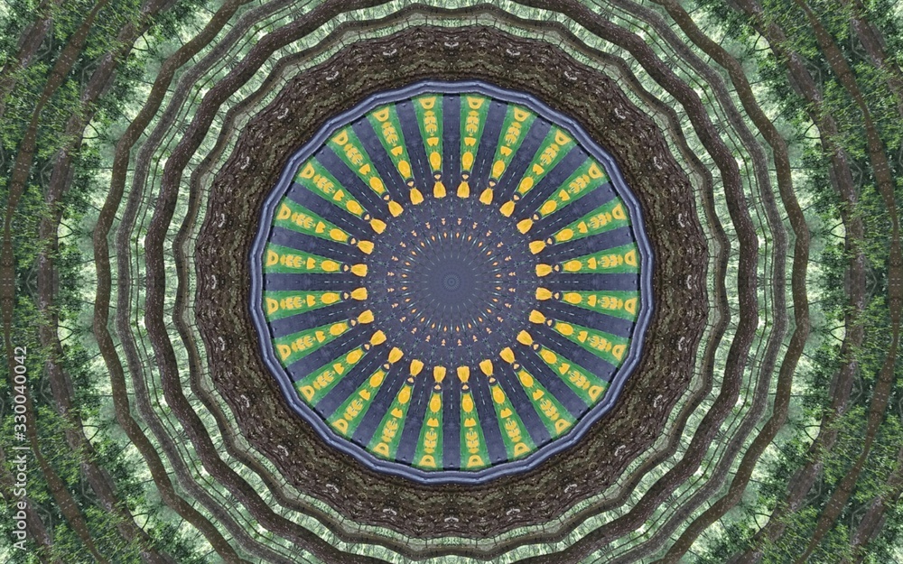 Seamless kaleidoscope pattern with a Mandala Seamless kaleidoscope pattern with a Mandala