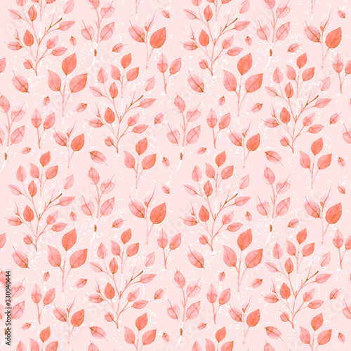 Watercolor seamless floral pattern.