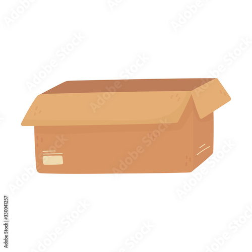 cardboard box open empty cargo delivery icon