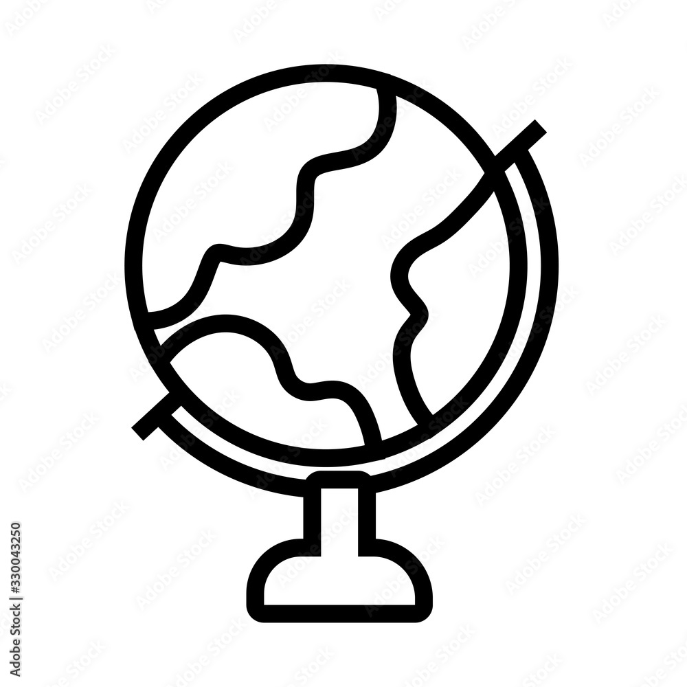 world planet earth line style icon world planet earth line style icon