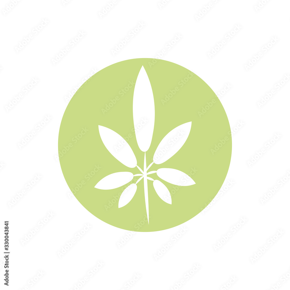 ecology leafs plants block and line style ecology leafs plants block and line style