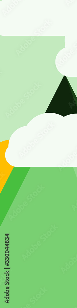 Fototapeta premium Abstract Random Placed Mountains Panorame Generative Art background illustration