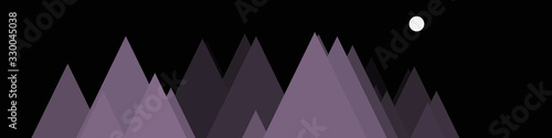 Abstract Random Placed Mountains Panorame Generative Art background illustration