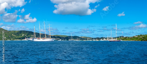 Caribbean islands, architectures on the colorful seascapes