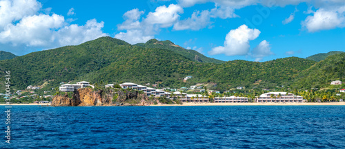 Caribbean islands, architectures on the colorful seascapes