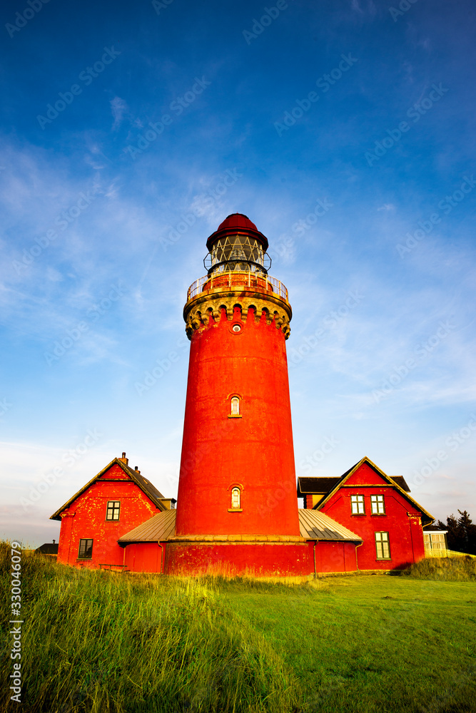 Bovbjerg Fyr Leuchtturm in Dänemark Bovbjerg Fyr Leuchtturm in Dänemark