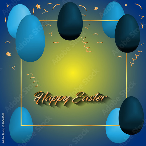 Happy easter background  greeetings for elegant cards, flyer or event invitations. photo