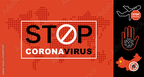 Corona Virus. 2019-nCoV. Corona Virus in Wuhan, China, Global Spread, and Concept Stopping Corona Virus. Flu and lung disease spreading of world. Dangerous Chinese ncov corona virus, risk alert.